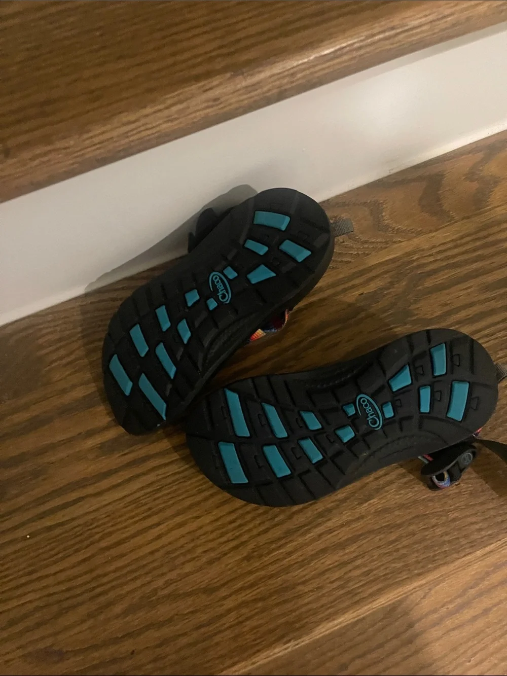 Chaco Kids Multi-Color Tie-Dye Strap Sandals with Black Footbed